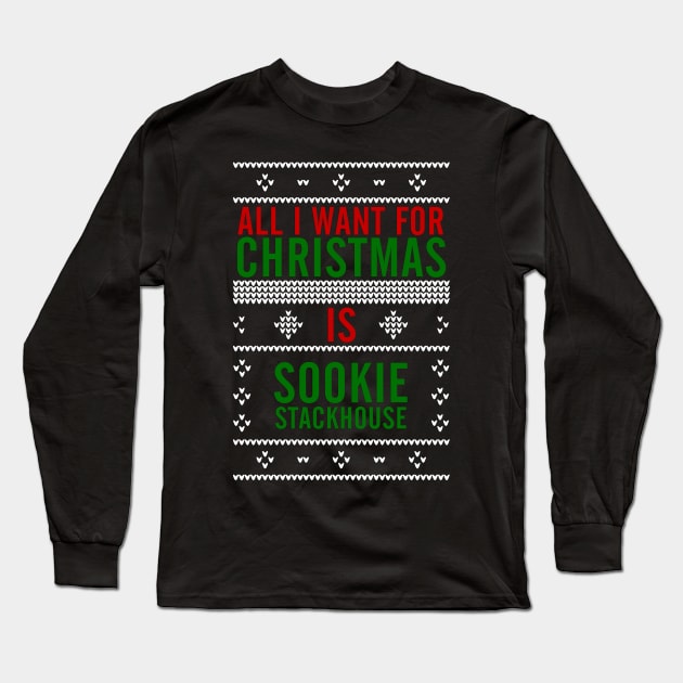 All I want for Christmas is Sookie Stackhouse Long Sleeve T-Shirt by AllieConfyArt